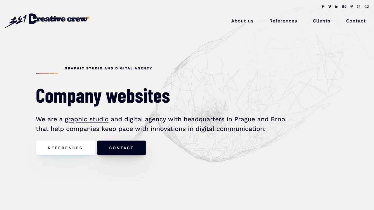 Screenshot of 321 Creative Crew website