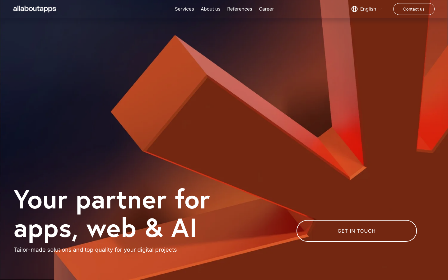 Screenshot of all about apps website