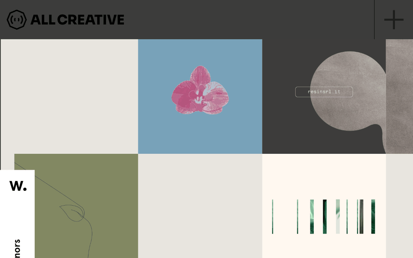 Screenshot of All Creative website