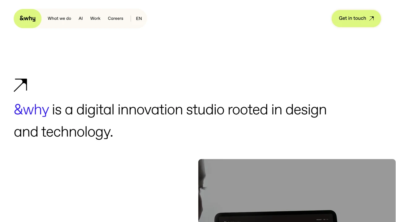 Screenshot der Website von &why