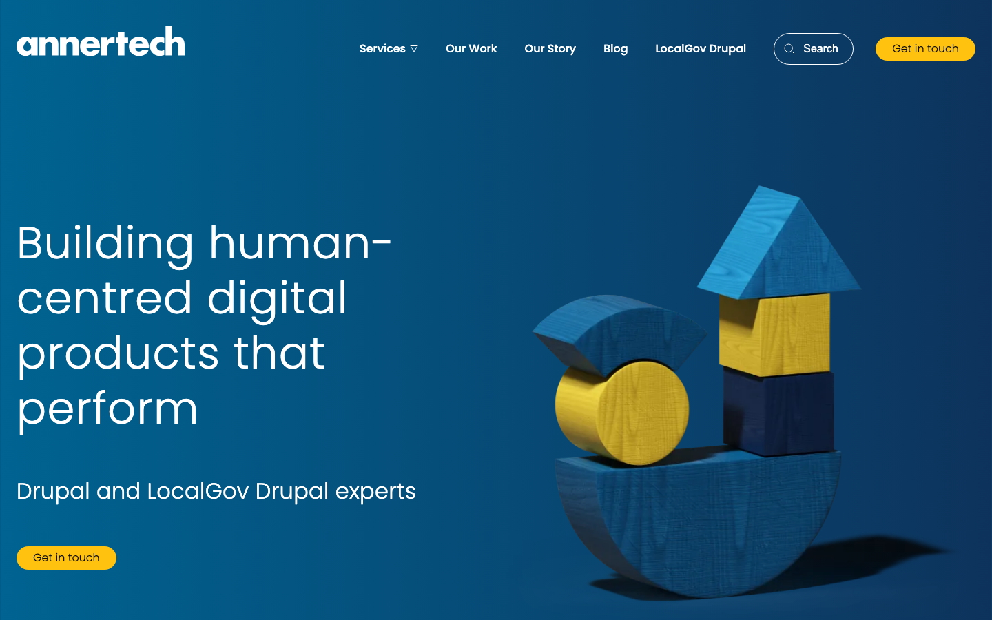 Screenshot of Annertech website