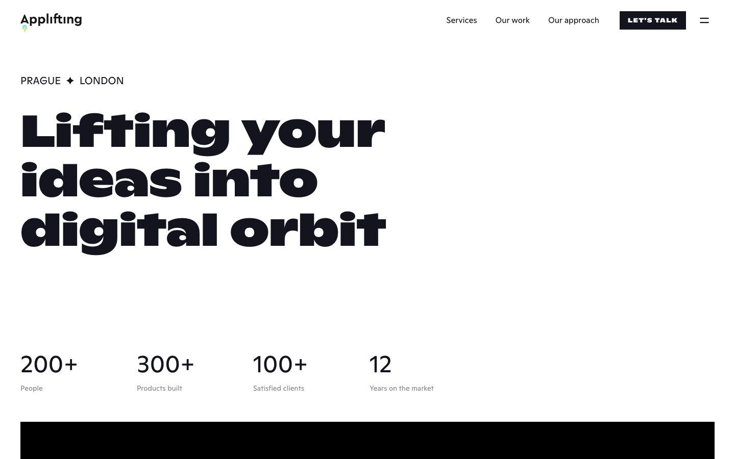 Screenshot der Website von Applifting