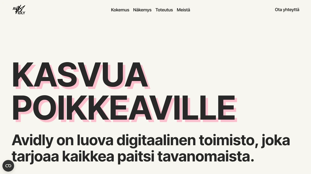 Screenshot of Avidly website