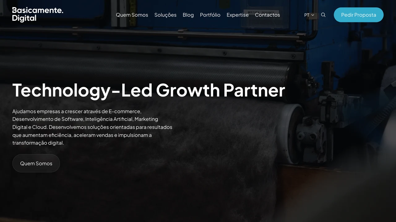 Screenshot of Basicamente Digital website