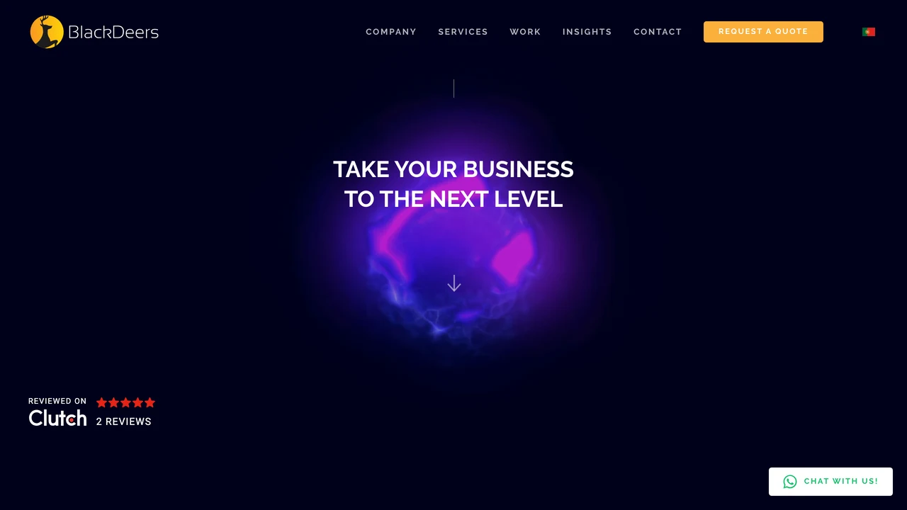 Screenshot of BlackDeers website