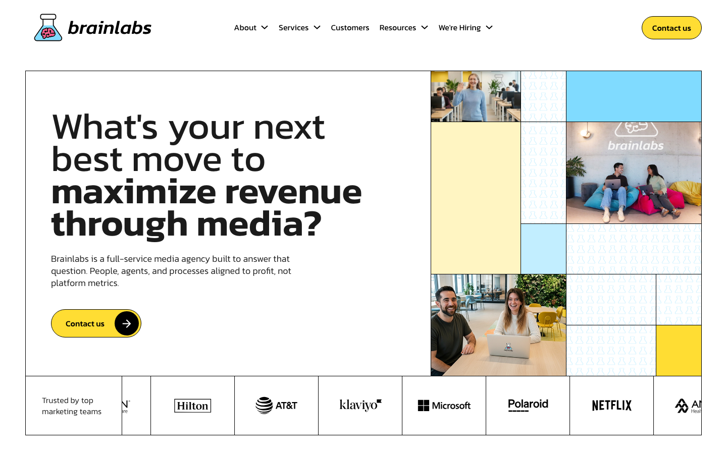 Screenshot of Brainlabs website