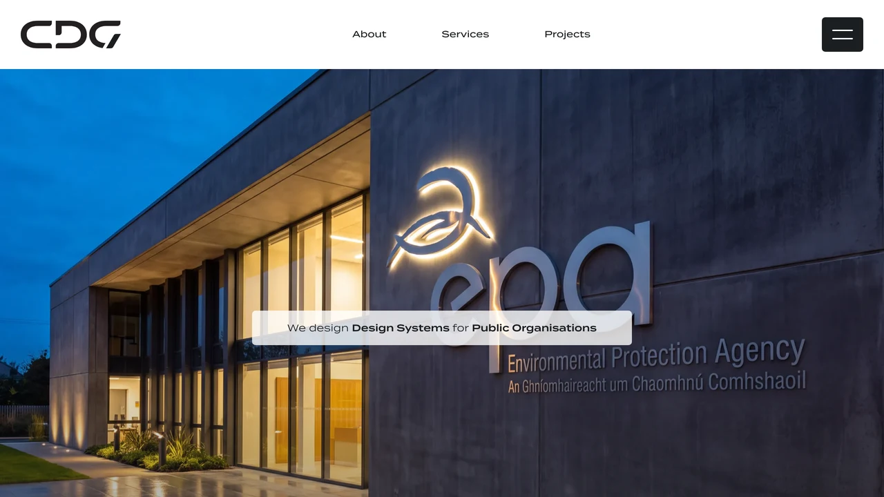 Screenshot of CDG website
