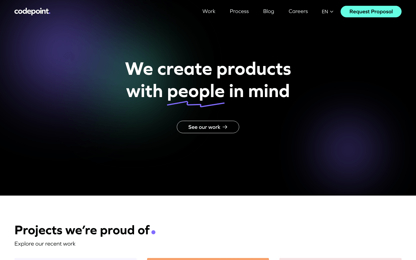 Screenshot of Codepoint website
