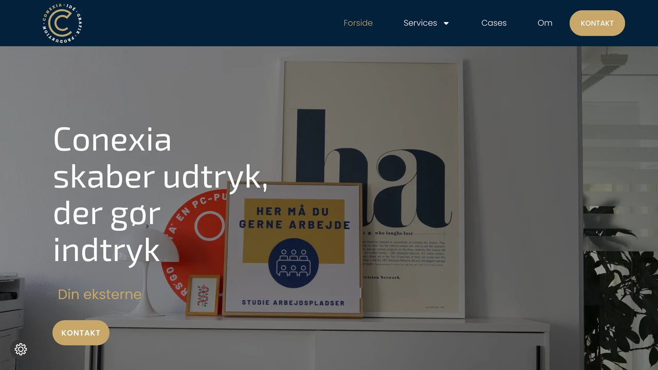 Screenshot of Conexia website