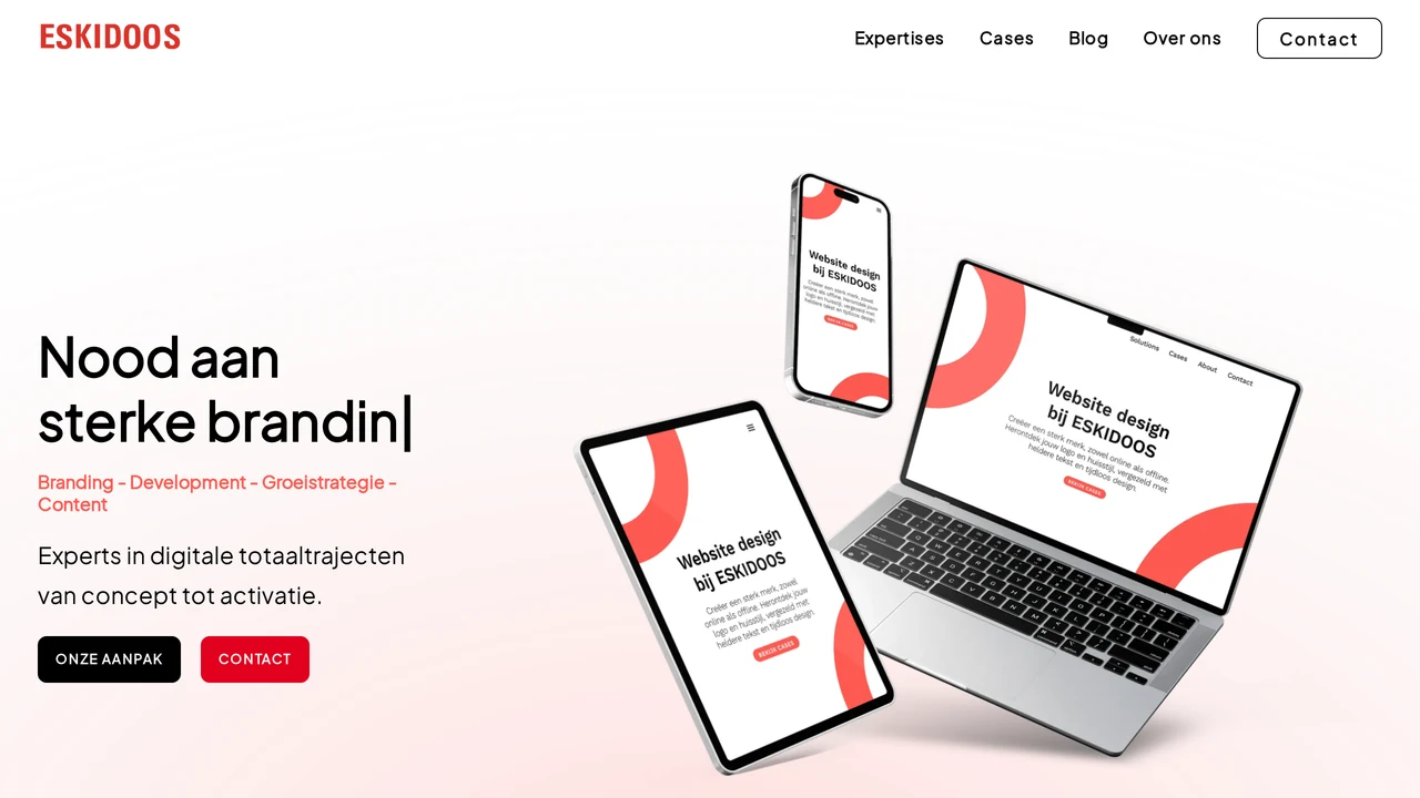 Screenshot of Eskidoos website