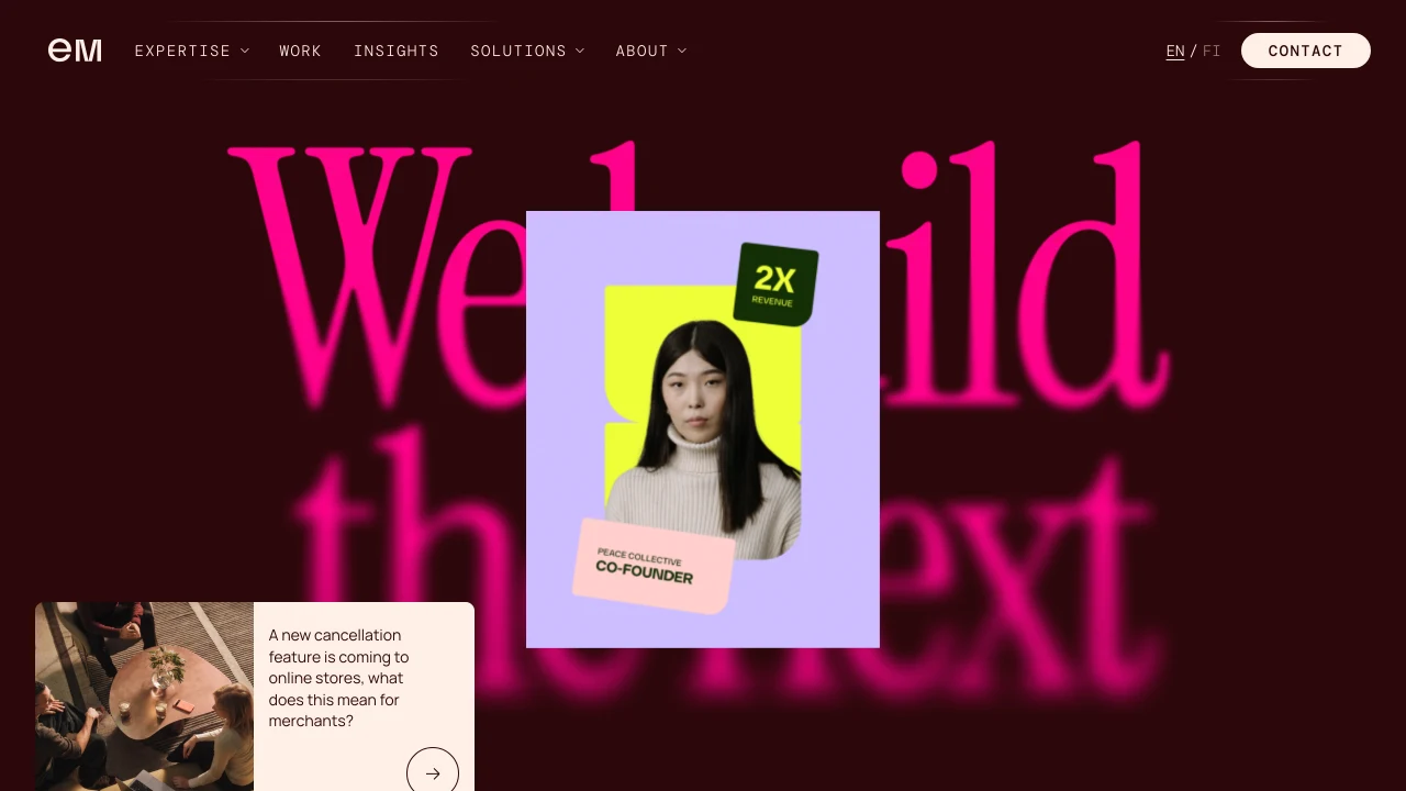 Screenshot of Evermade website