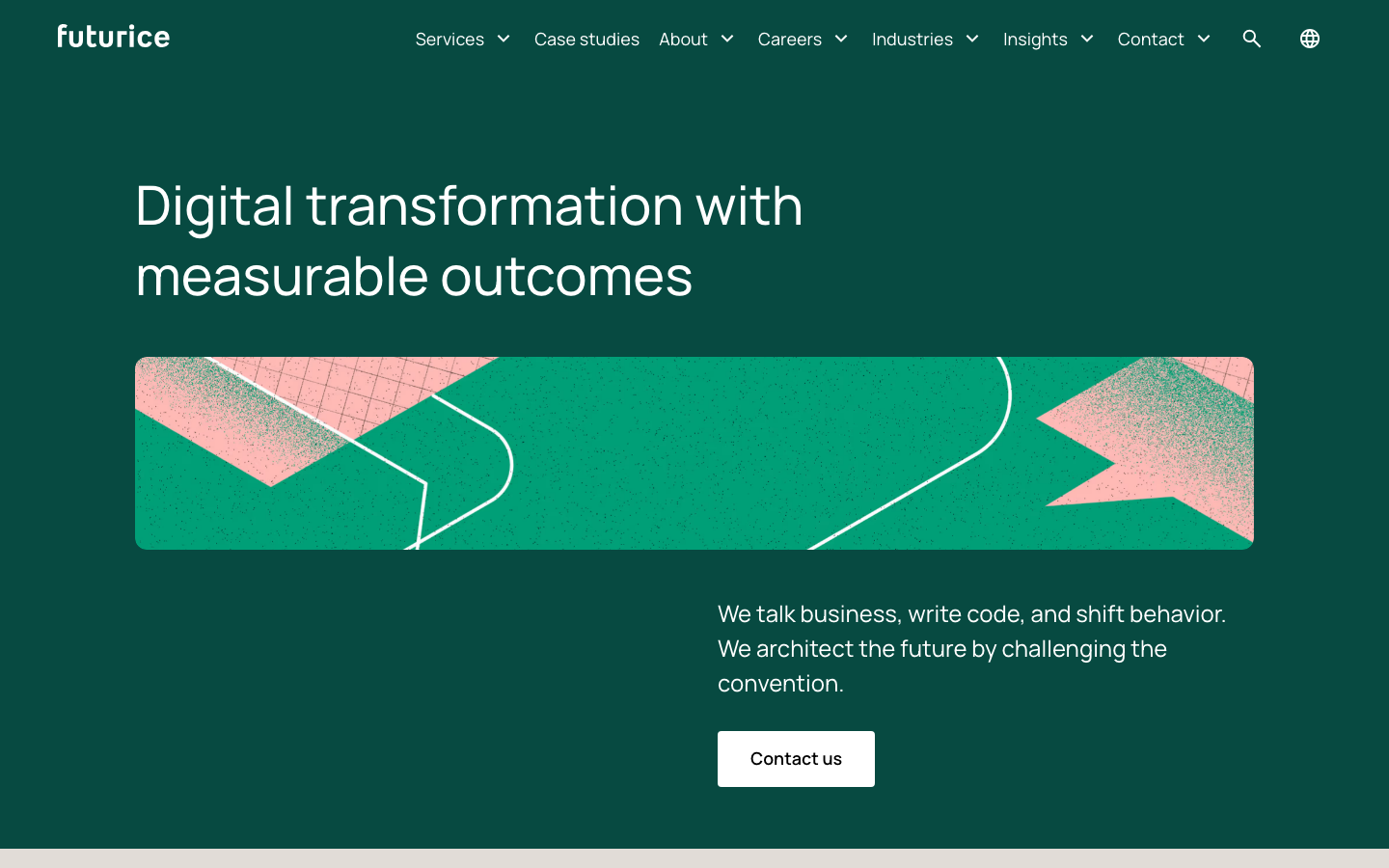 Screenshot of Futurice website