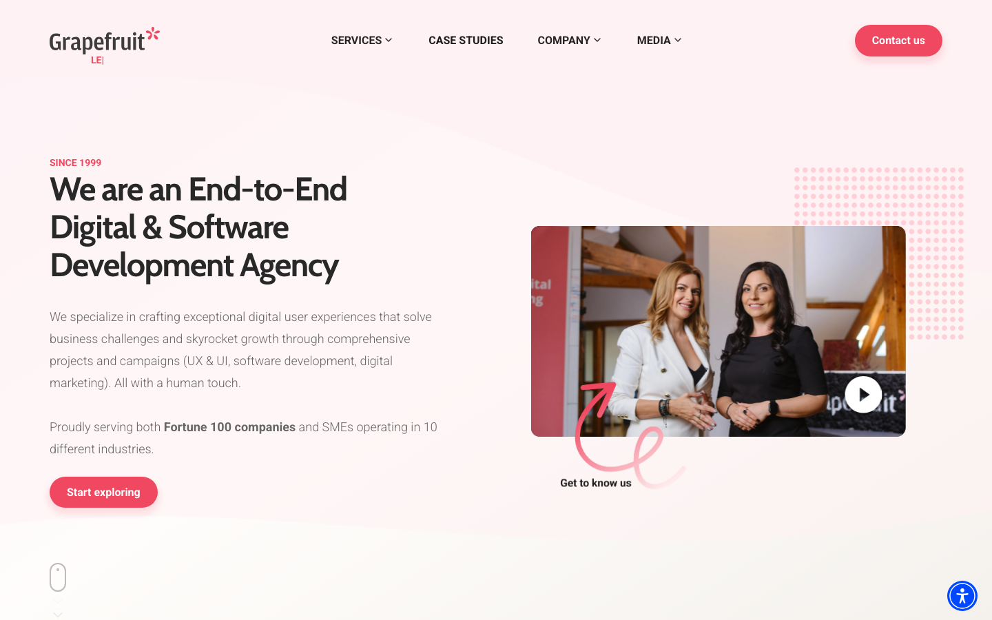 Screenshot of Grapefruit website
