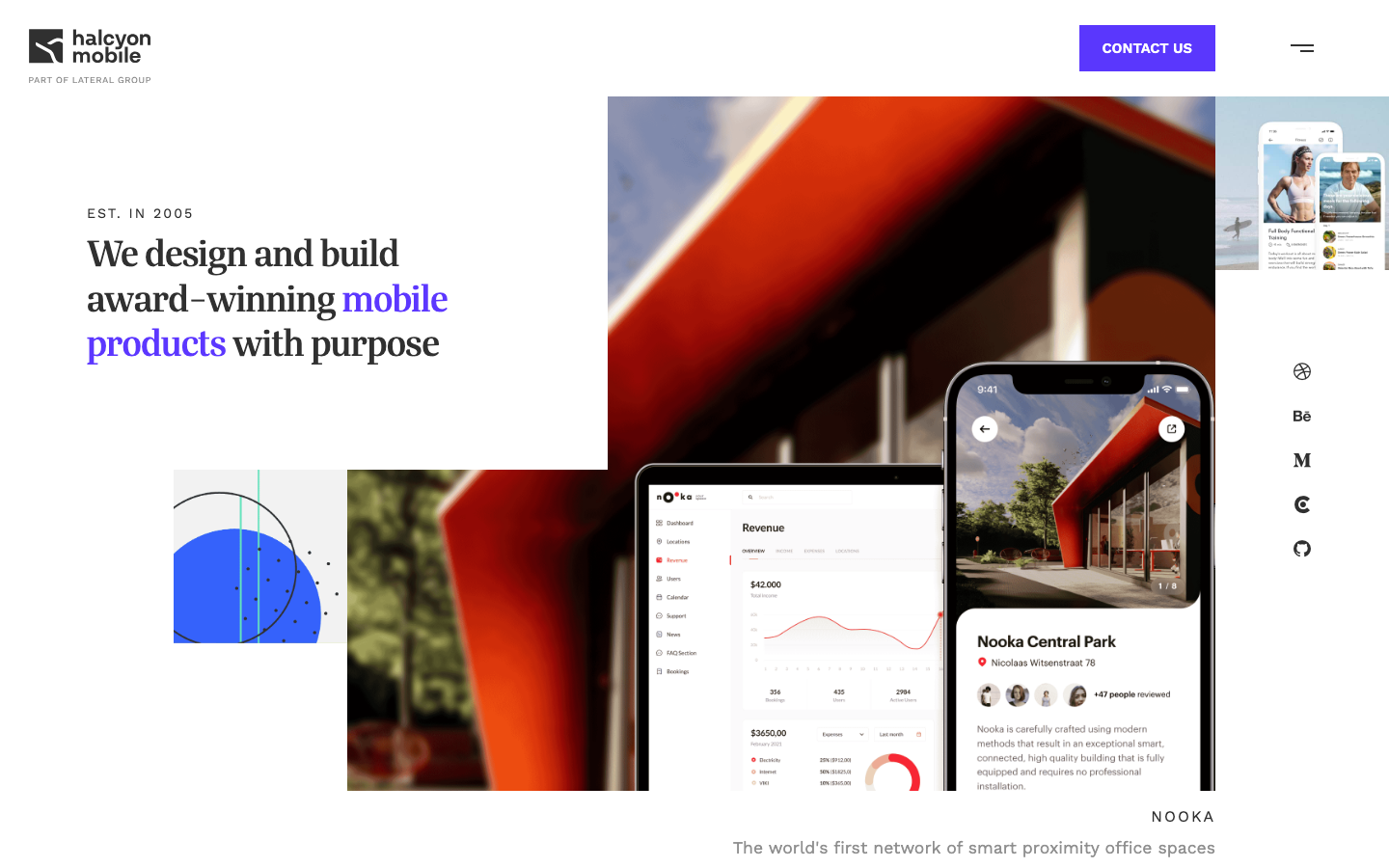 Screenshot of Halcyon Mobile website