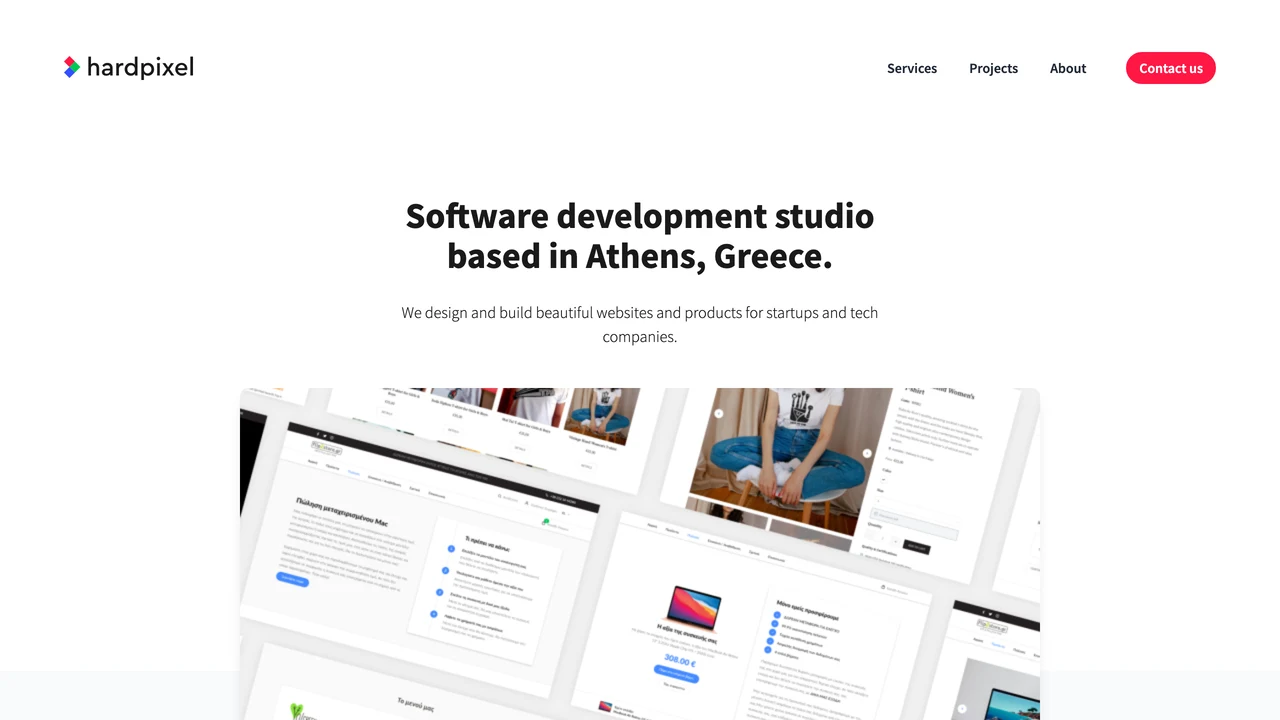 Screenshot of Hardpixel website