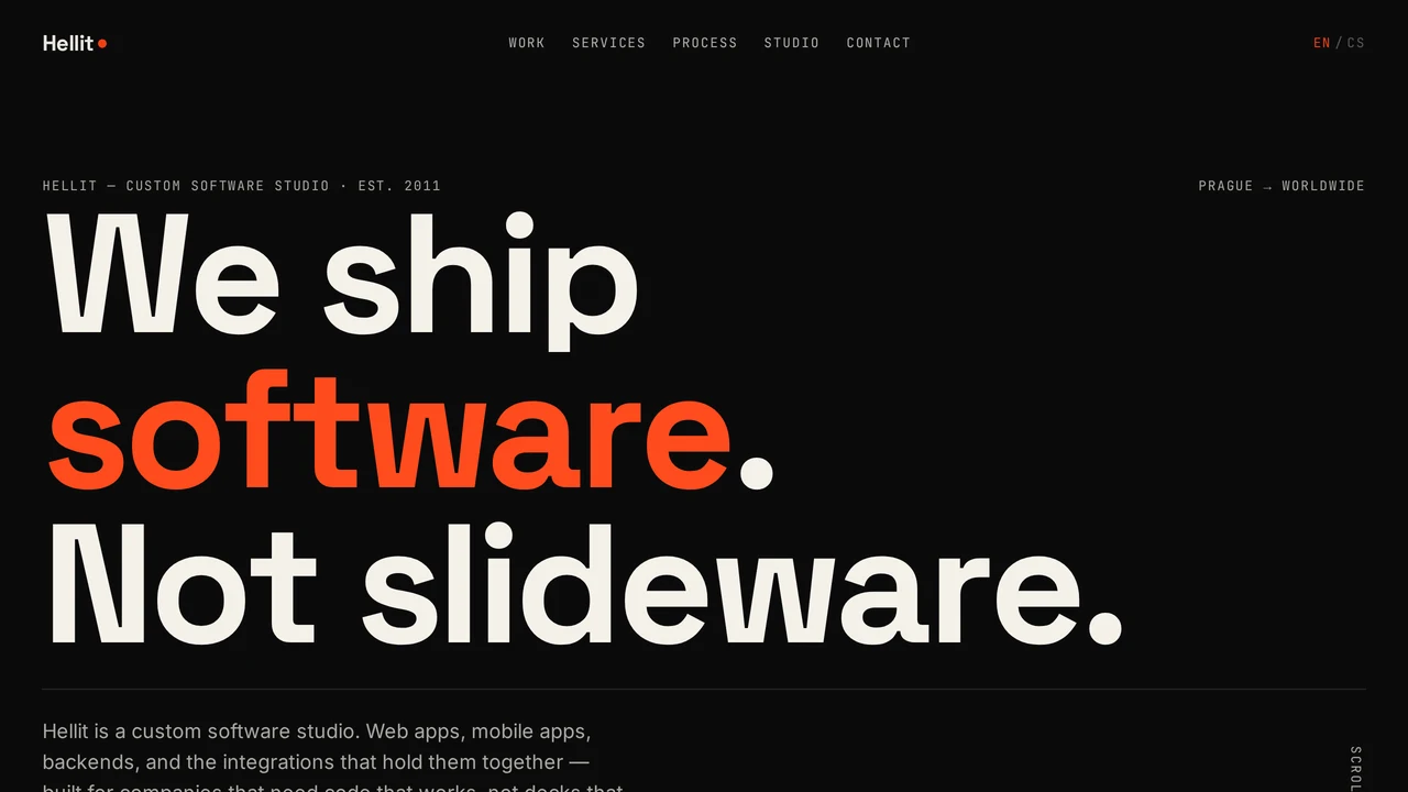 Screenshot of Hellit website