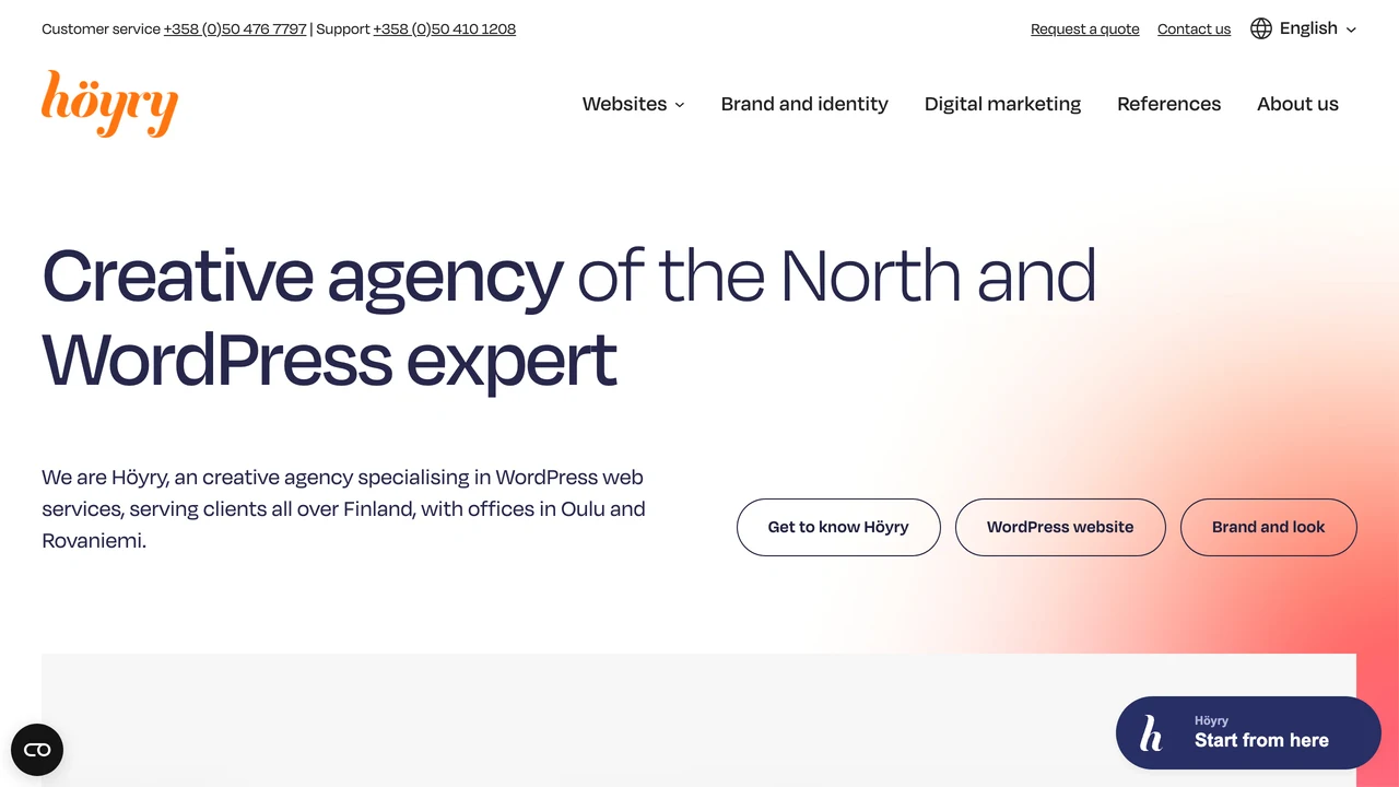 Screenshot of Höyry website