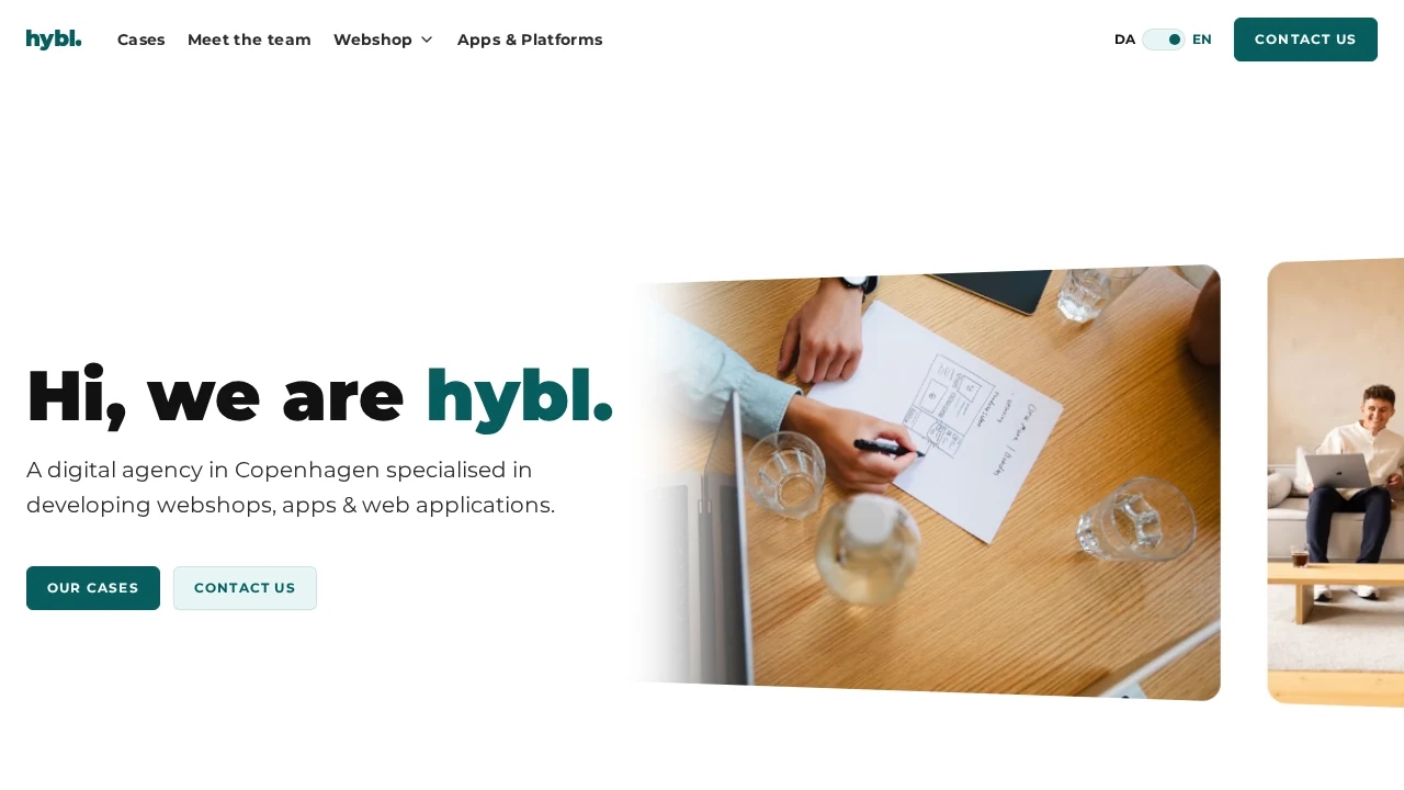 Screenshot of Hybl Media website