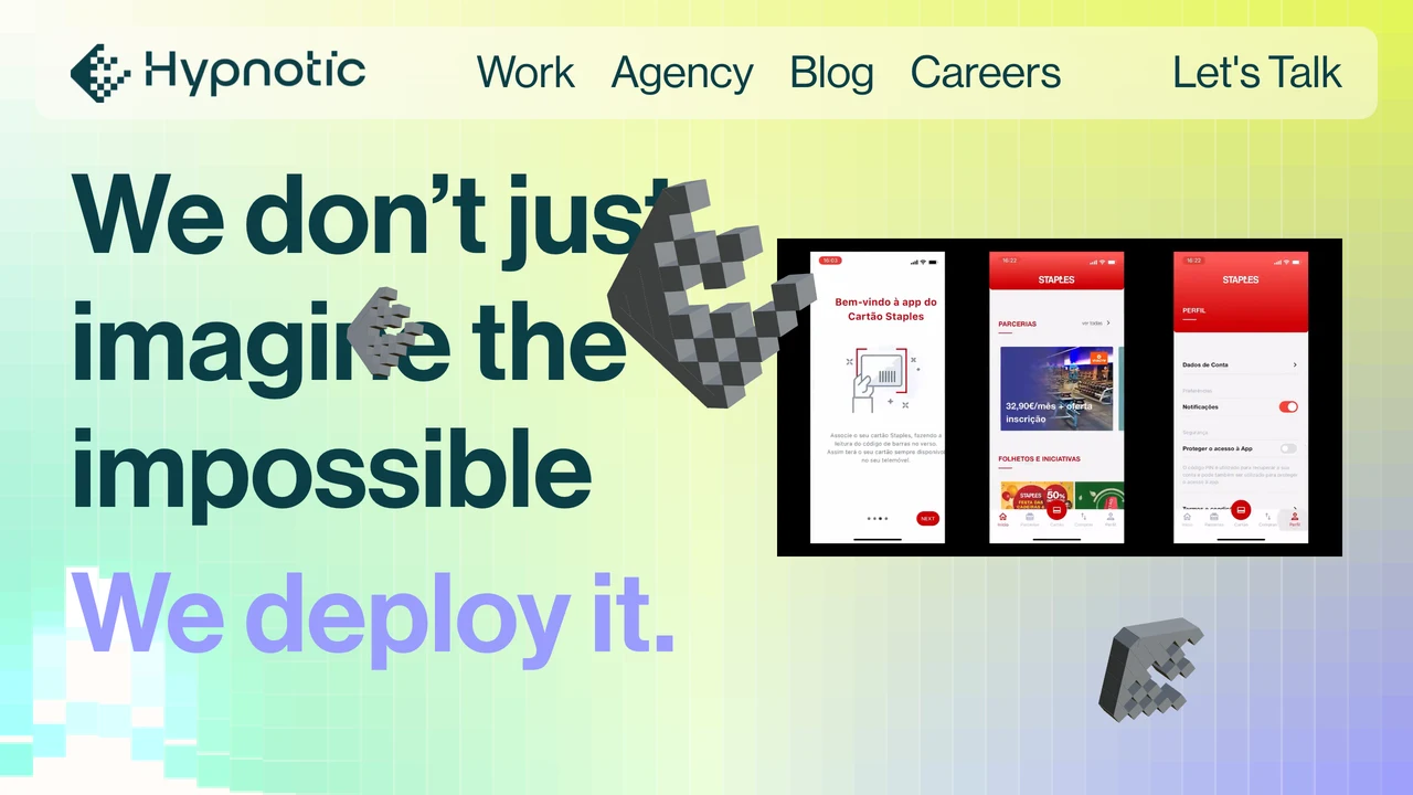 Screenshot of Hypnotic website