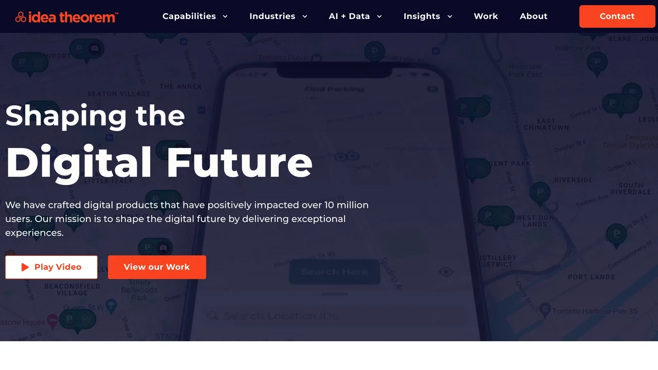 Screenshot of Idea Theorem website