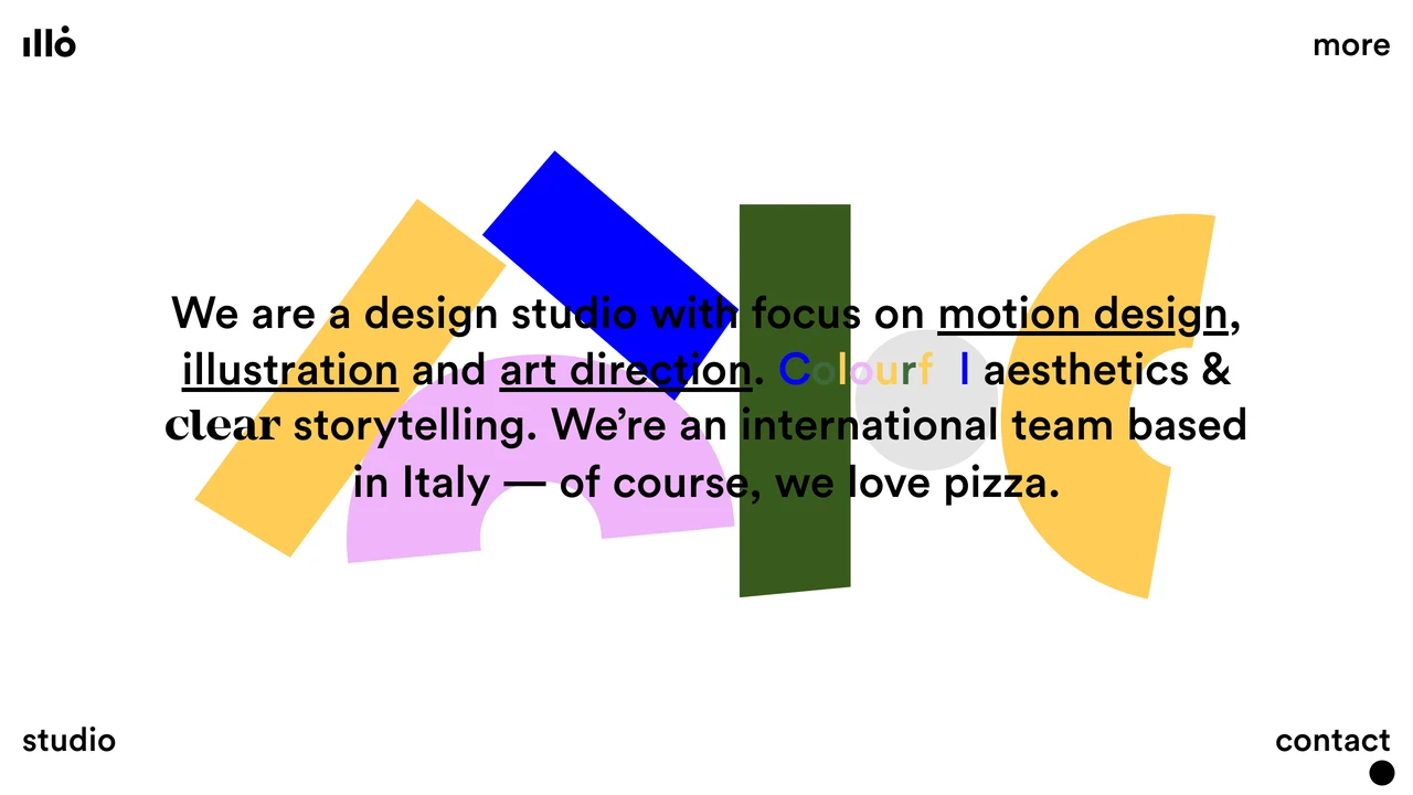 Screenshot del sito web di illo