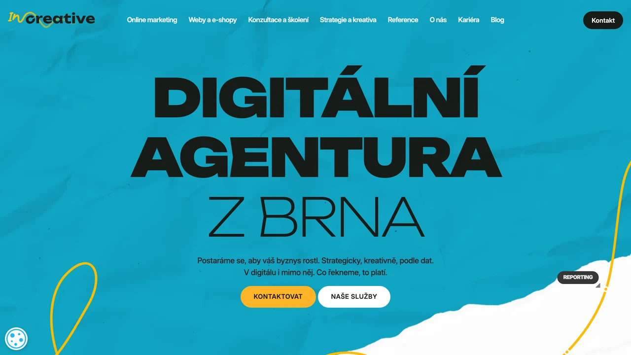 Screenshot of InCreative website