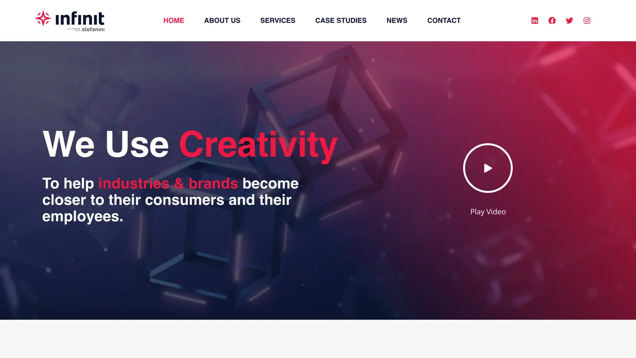 Screenshot of Infinit Solutions website