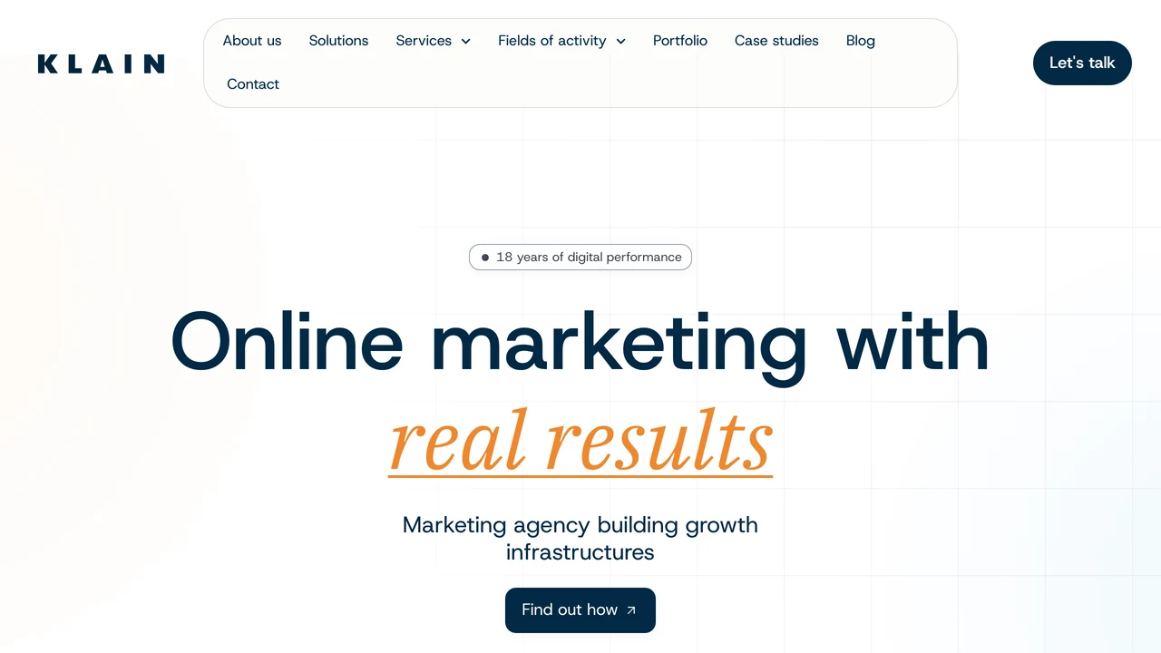 Screenshot of KLAIN website