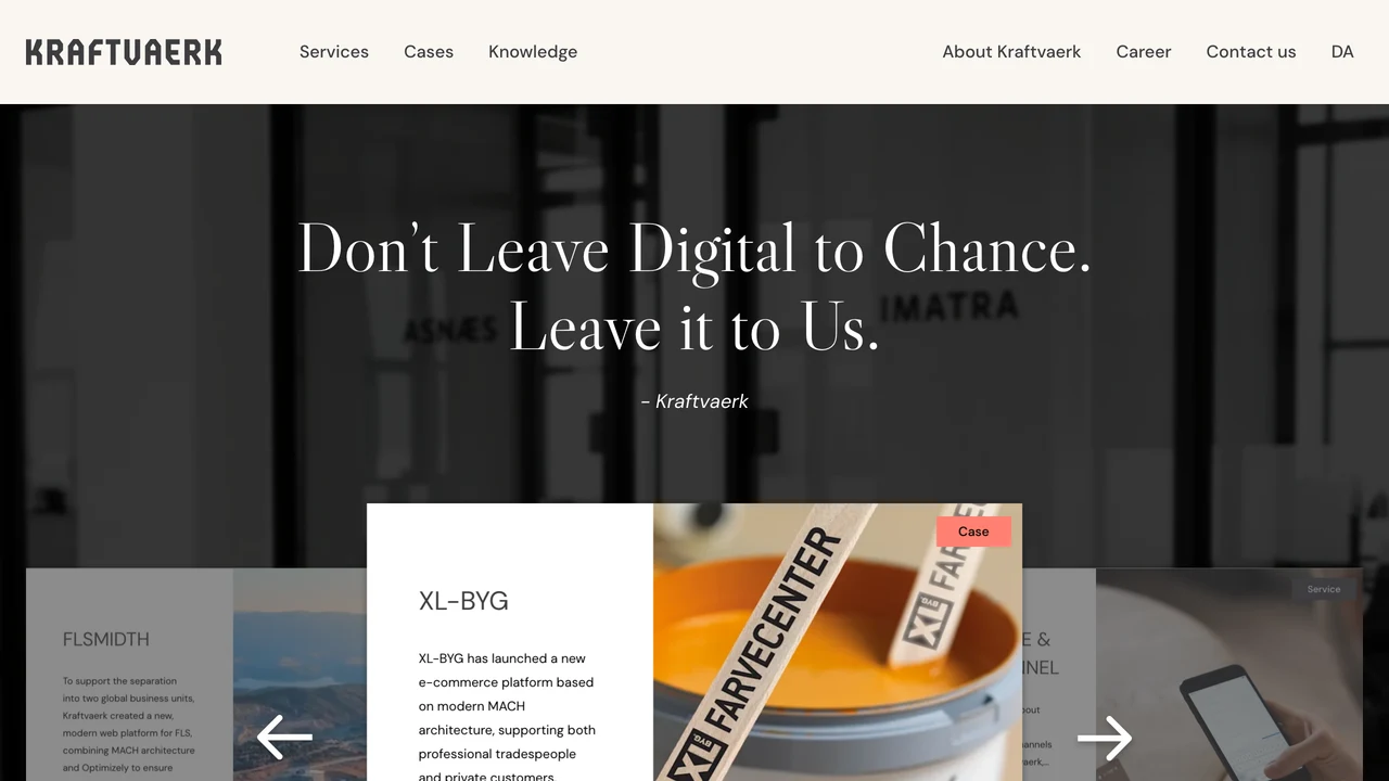 Screenshot of Kraftvaerk website