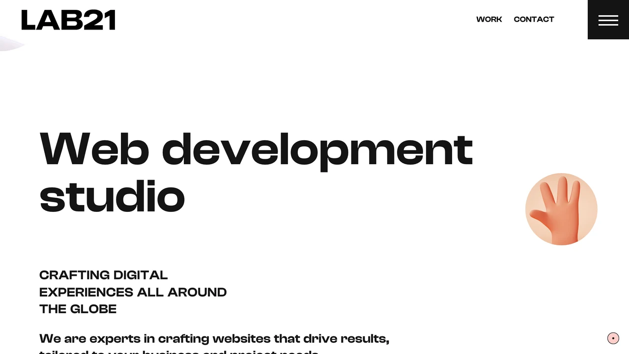 Screenshot of Lab21 website