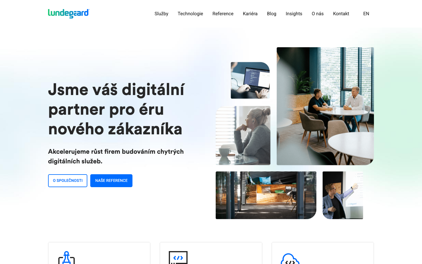 Screenshot of Lundegaard website