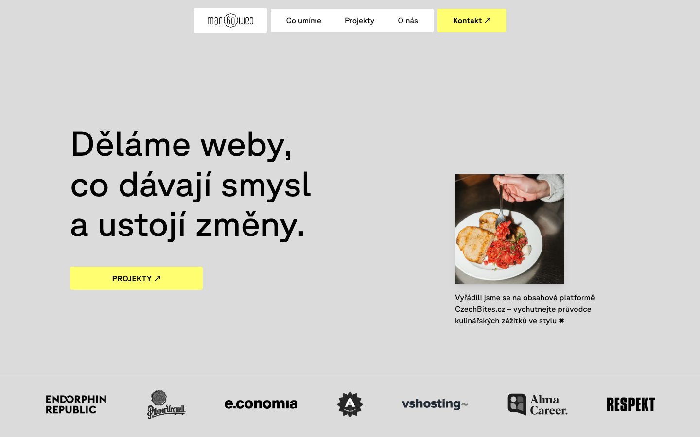 Screenshot of manGoweb website