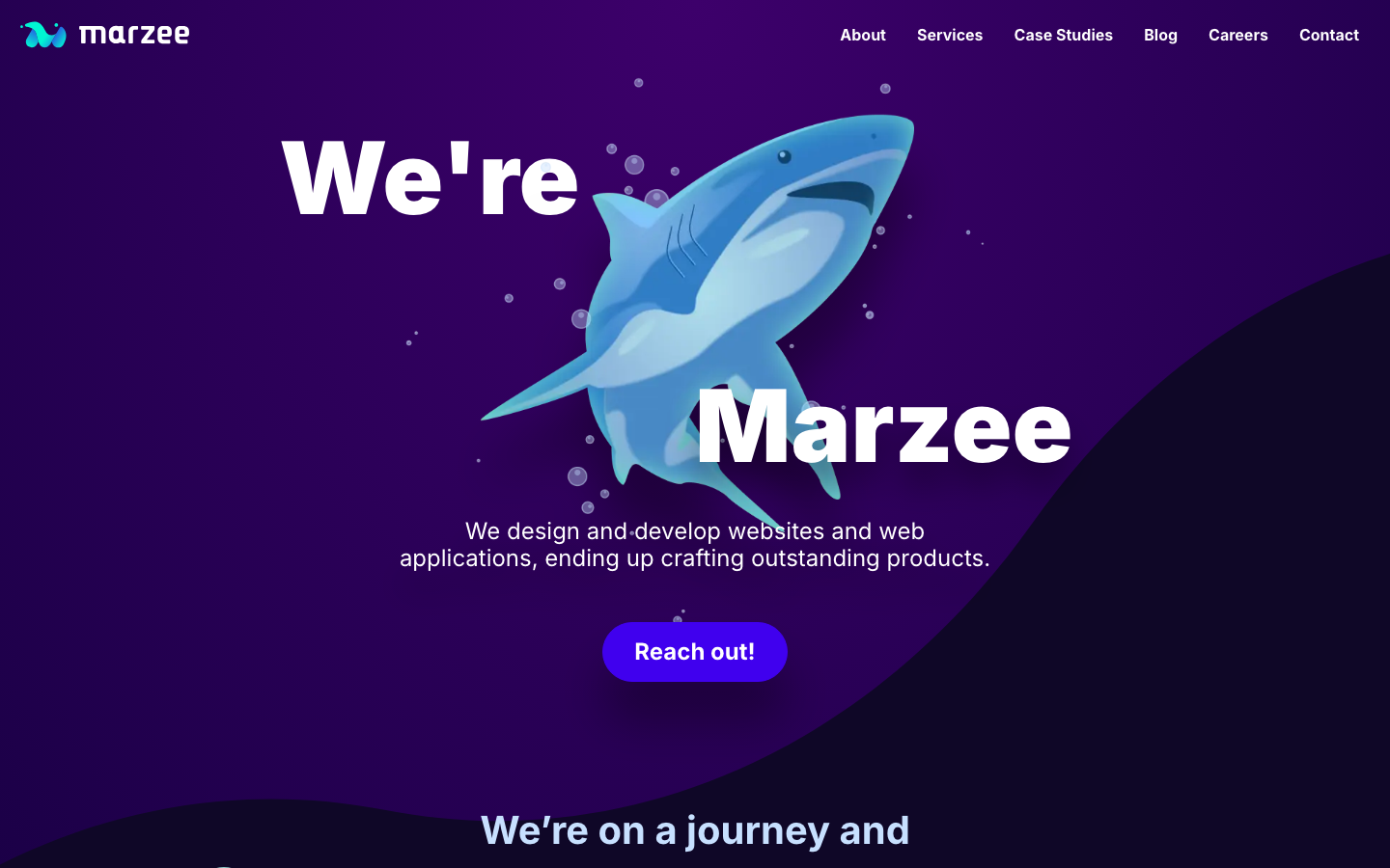 Screenshot of Marzee website