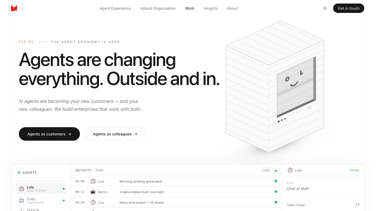 Screenshot der Website von MING Labs