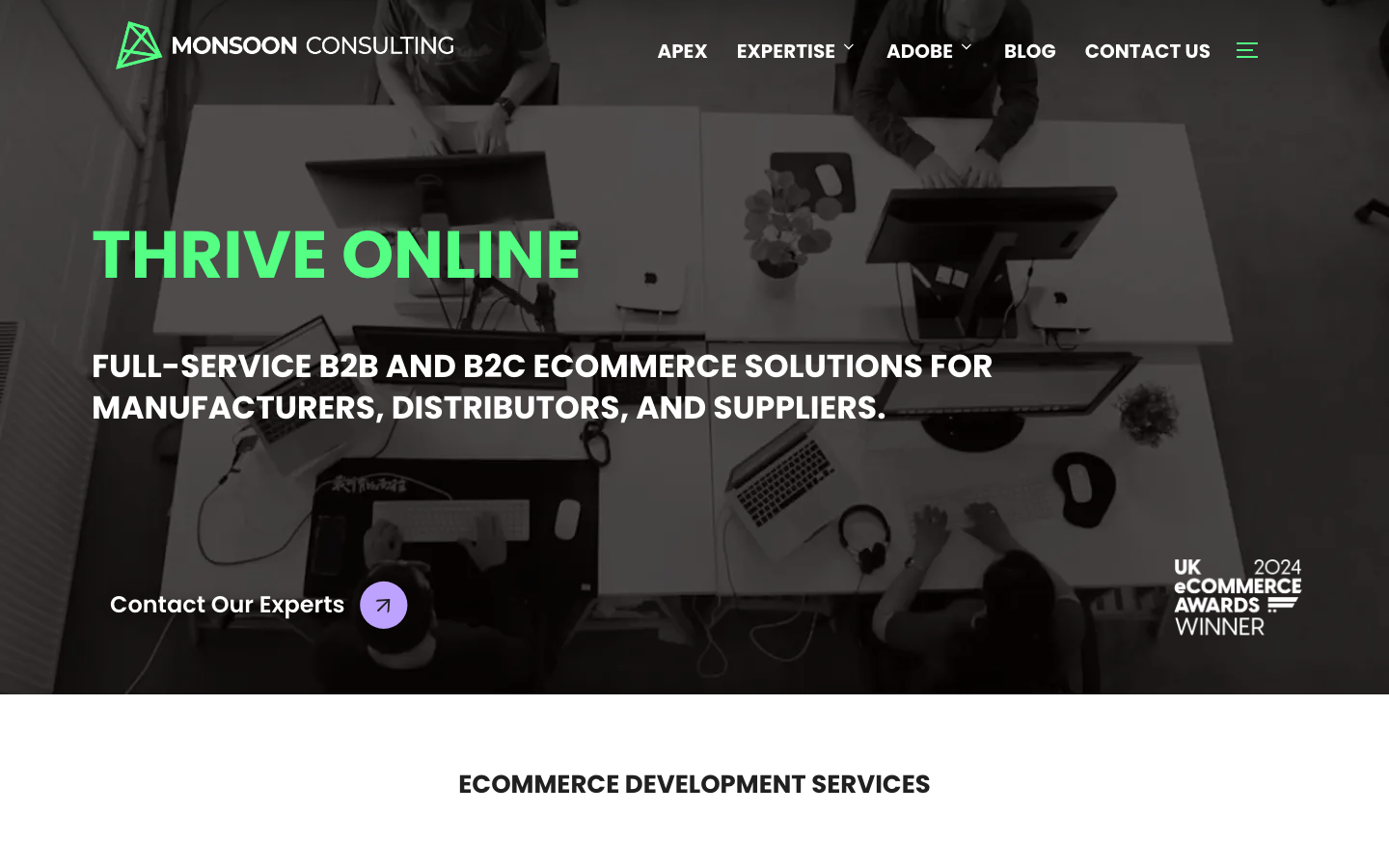 Screenshot of Monsoon Consulting website