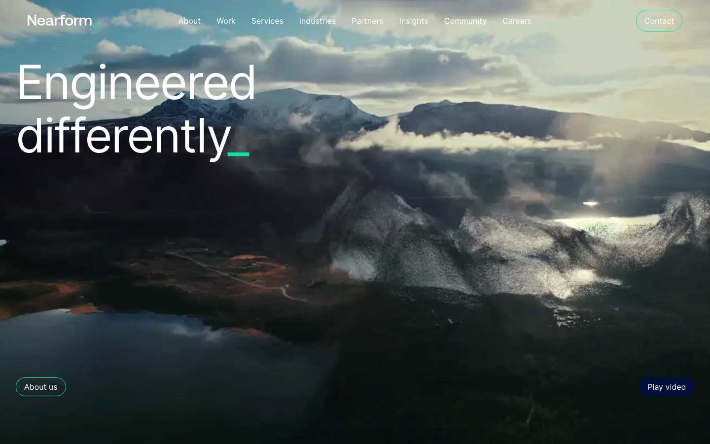 Screenshot of Nearform website