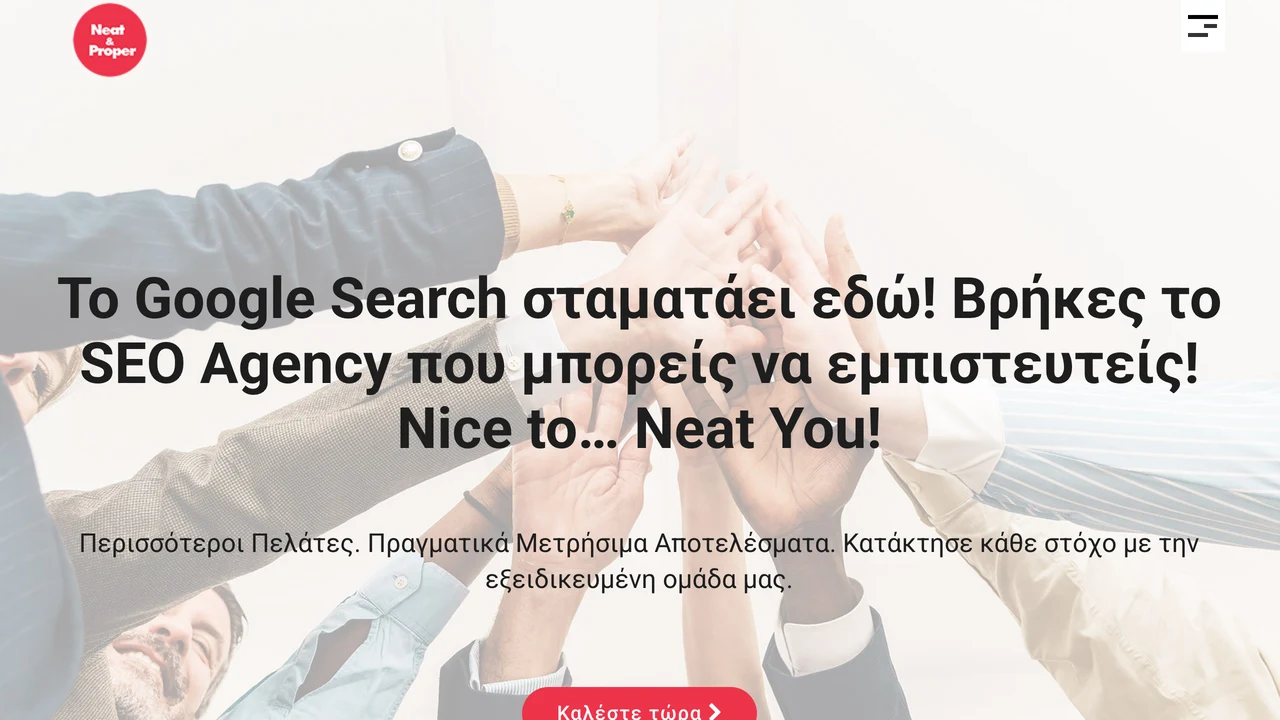 Screenshot of Neat & Proper website
