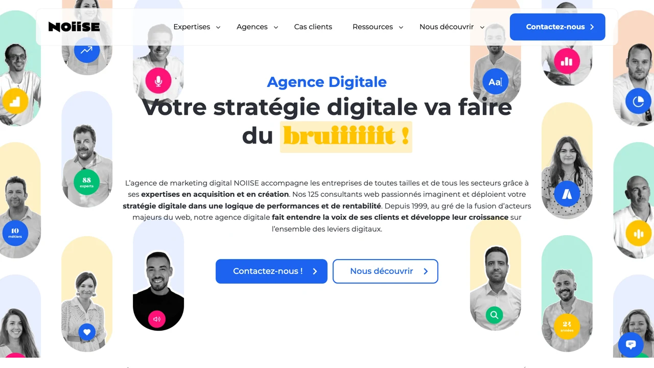 Capture du site web de NOIISE