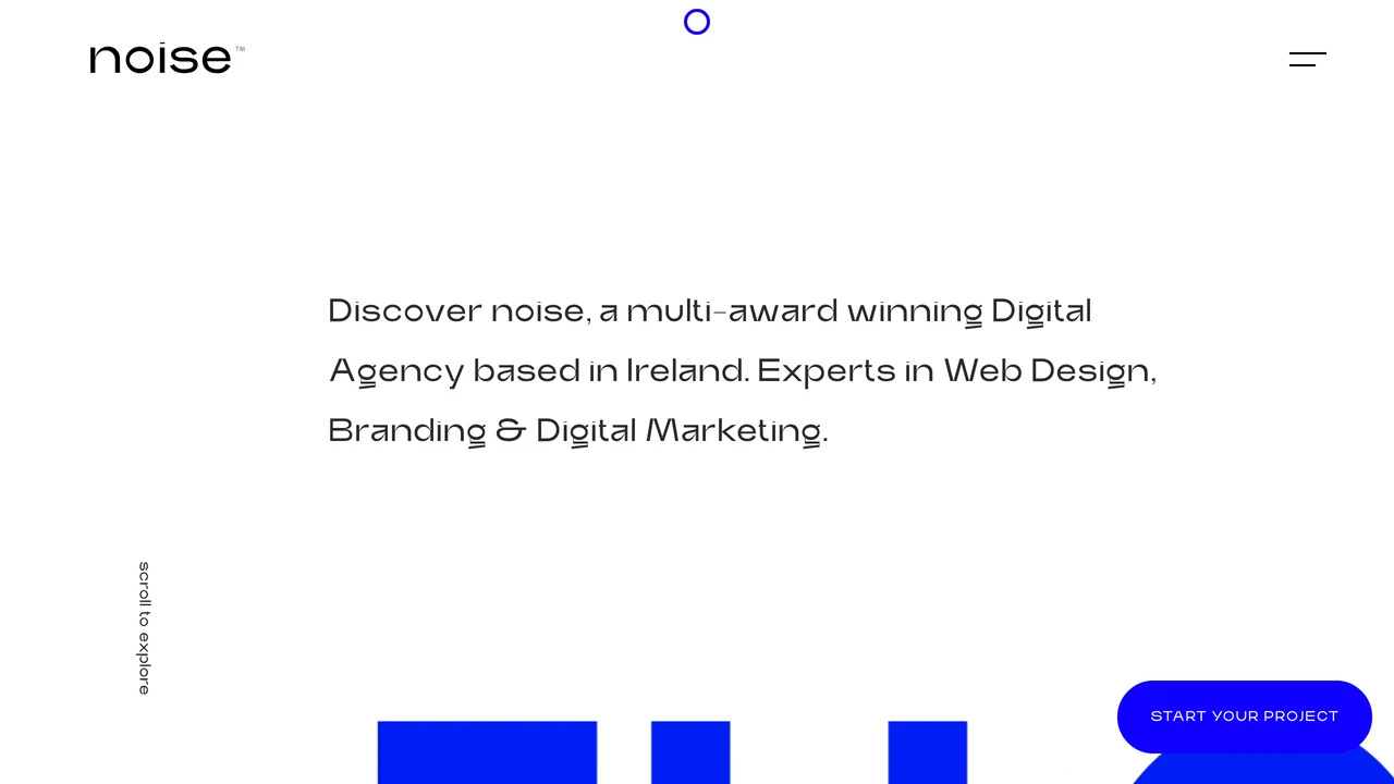 Screenshot of Noise Agency website