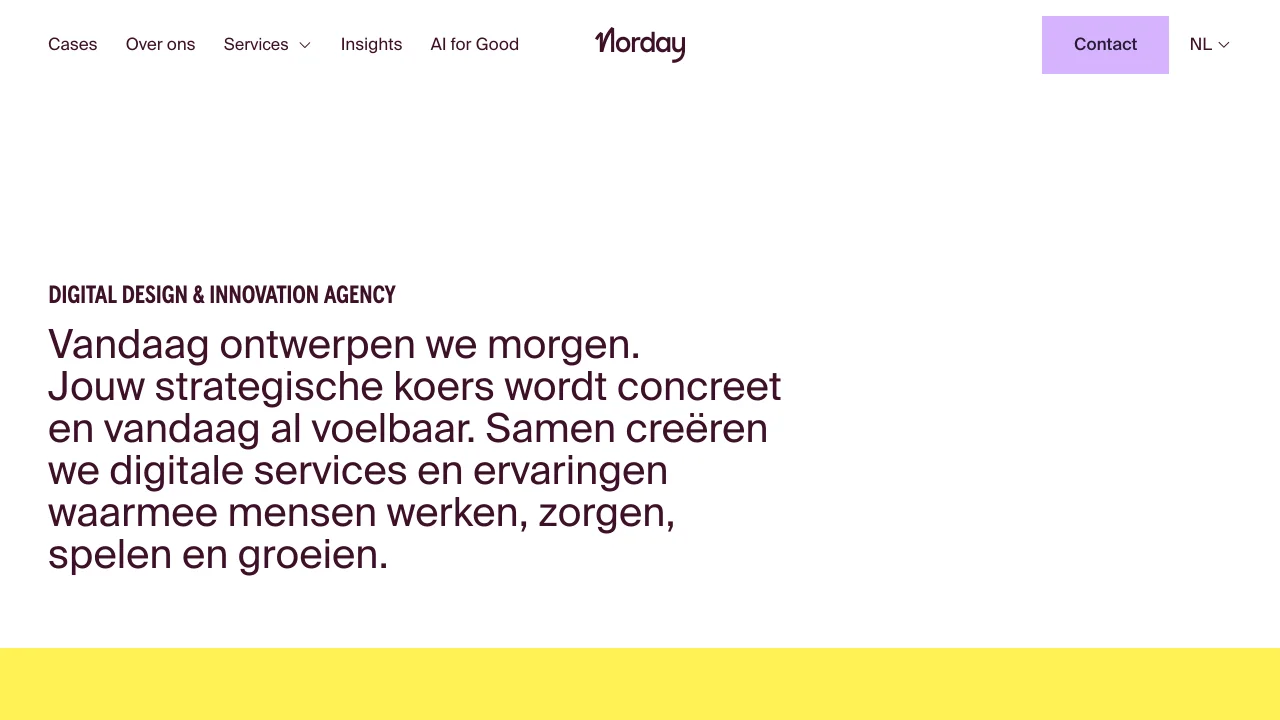 Screenshot of Norday website