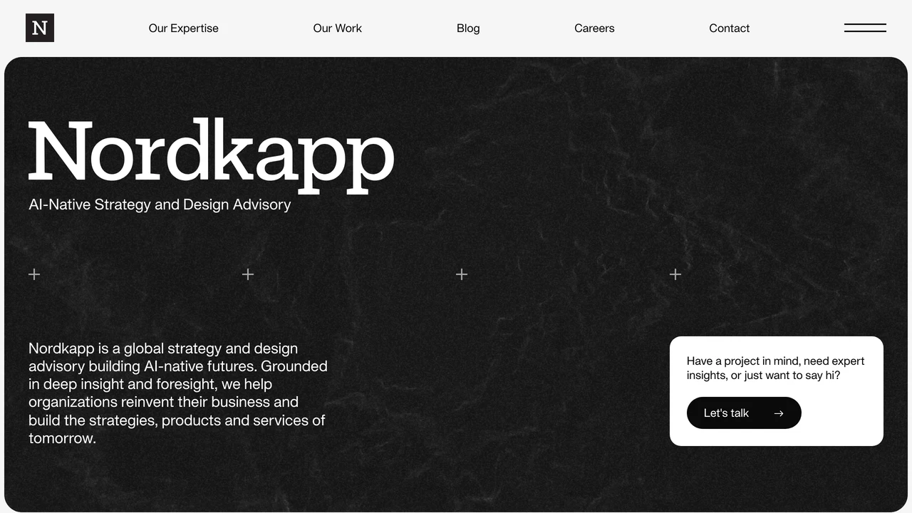 Screenshot of Nordkapp website