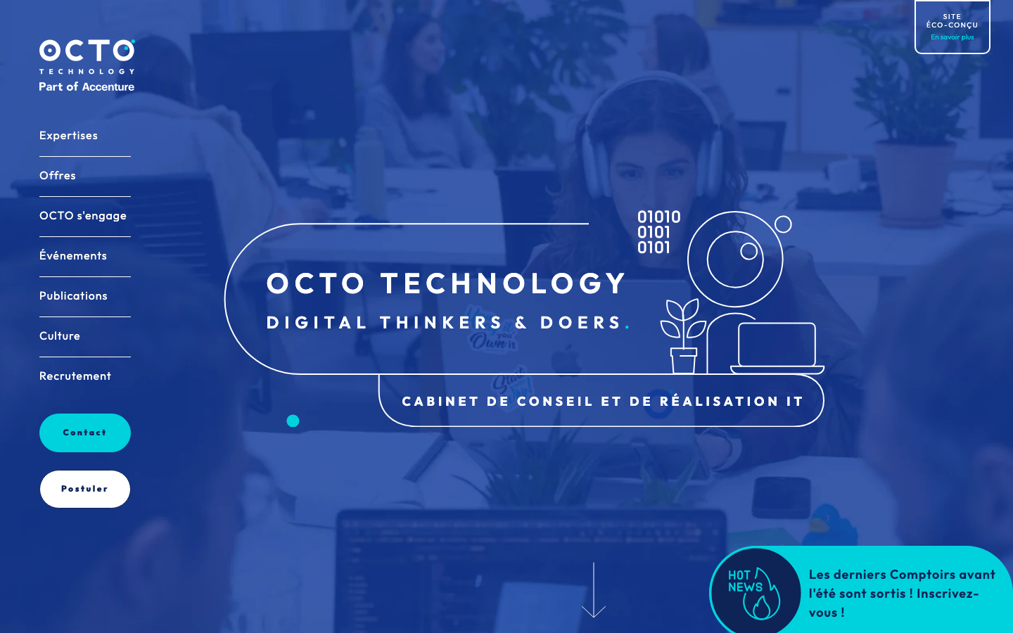 Screenshot of OCTO Technology website