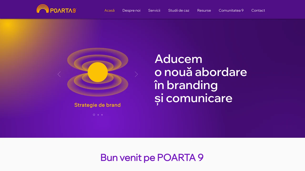 Screenshot of POARTA 9 website