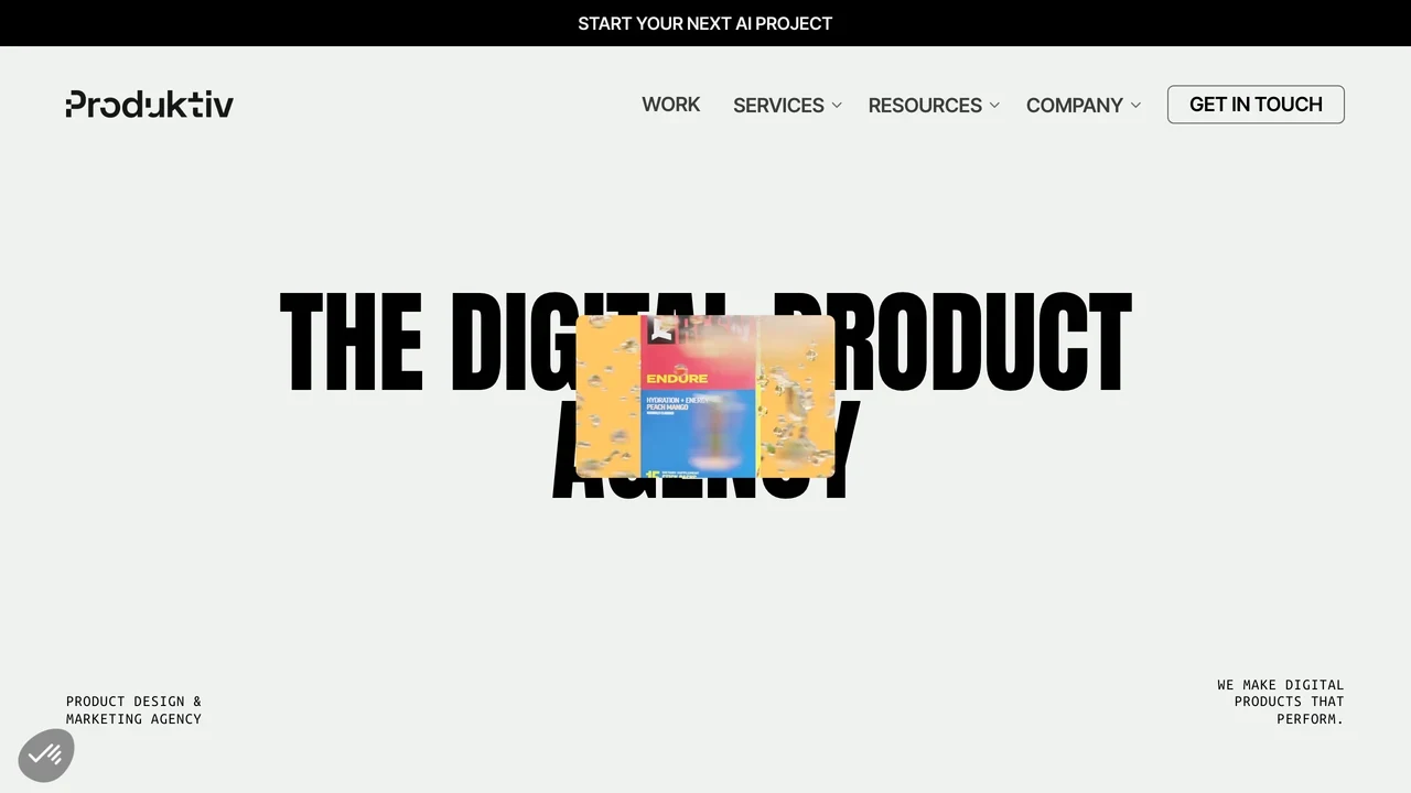 Screenshot of Produktiv website