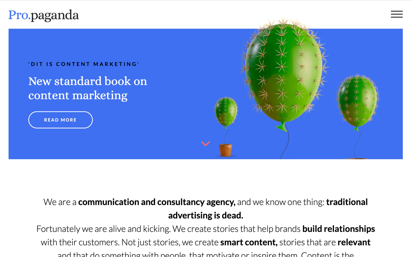 Screenshot of Propaganda website