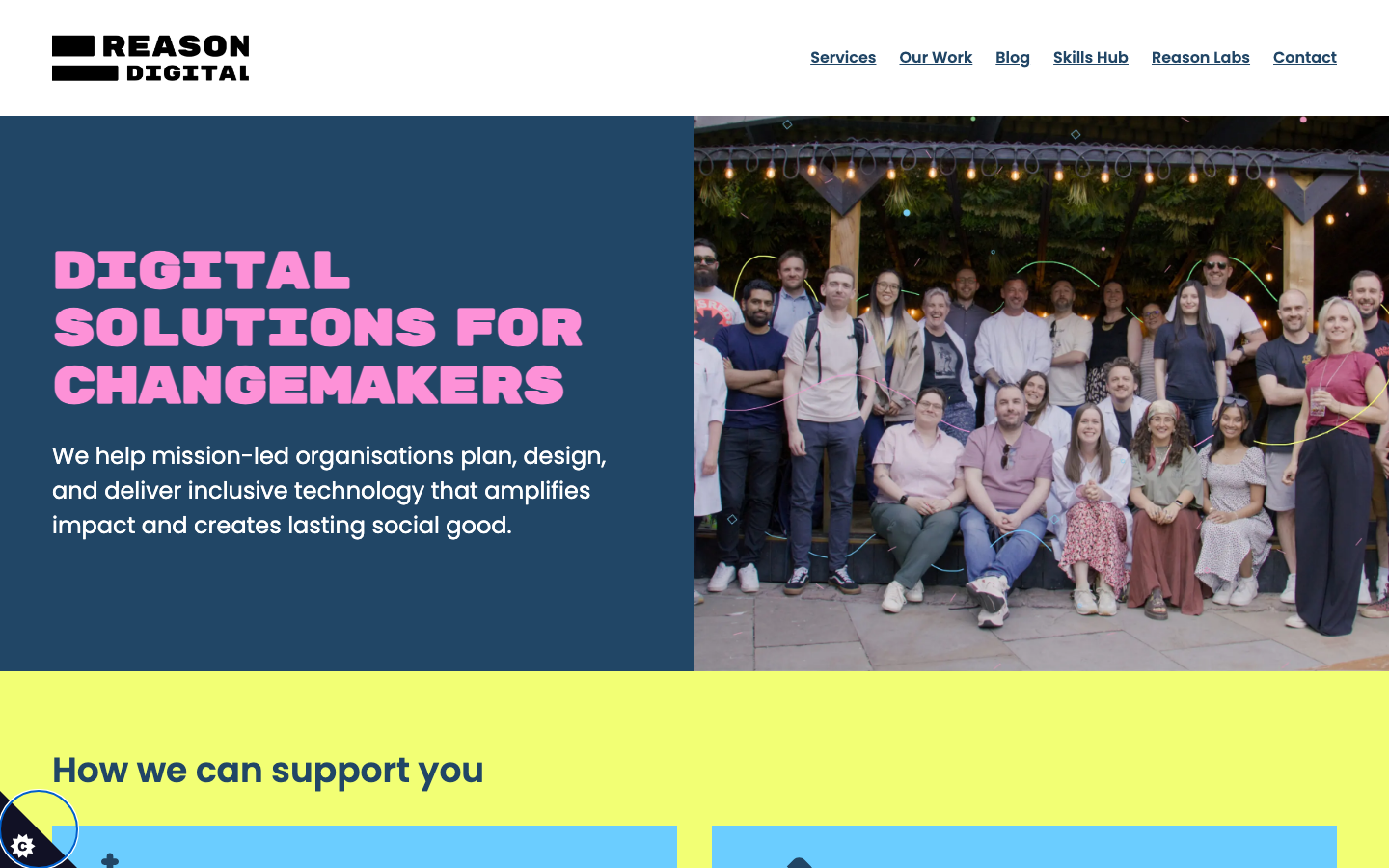 Screenshot of Reason Digital website