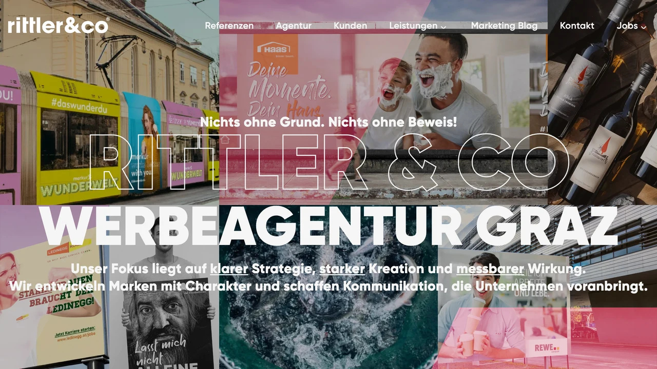 Screenshot der Website von Rittler & Co