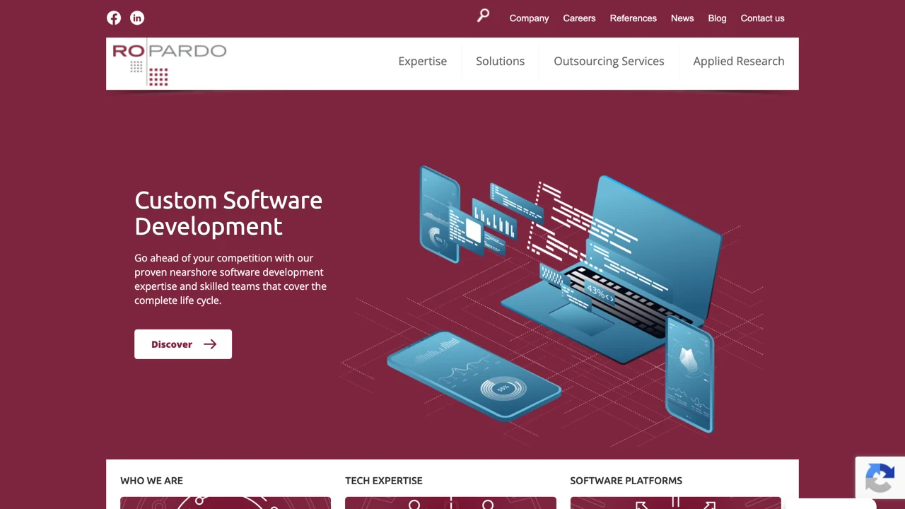 Screenshot of Ropardo website