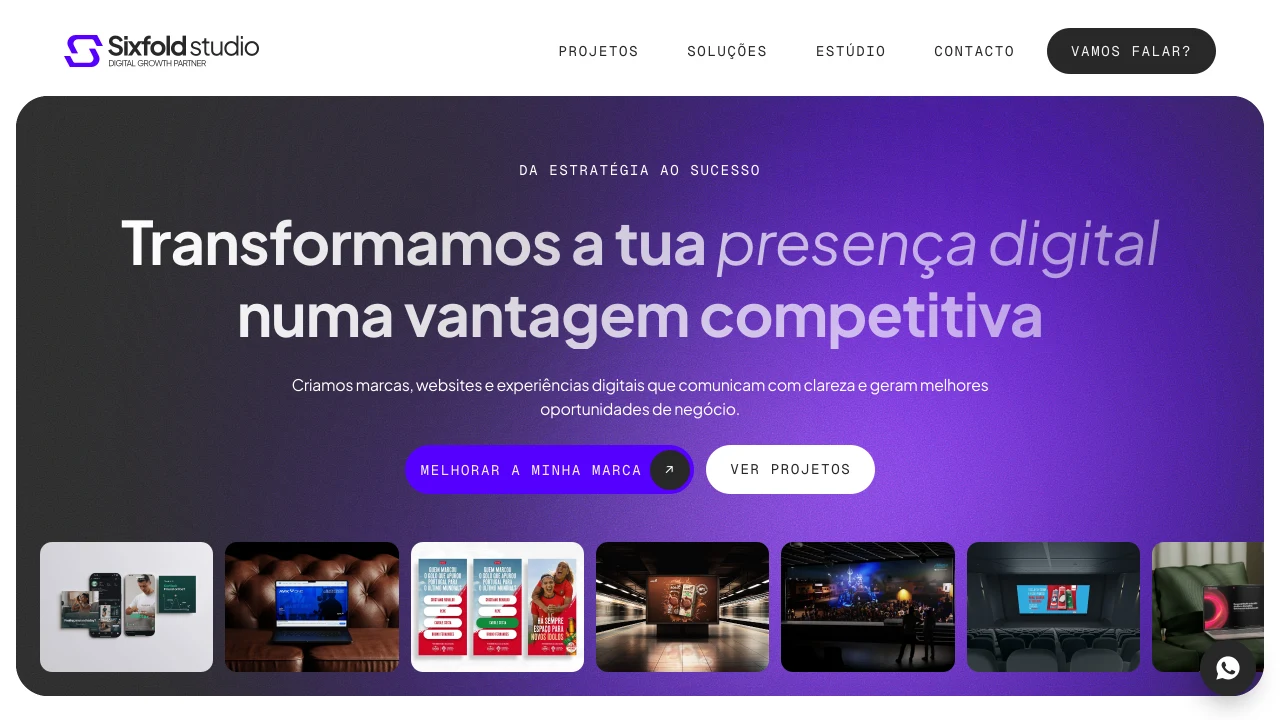 Screenshot of Sixfold studio website