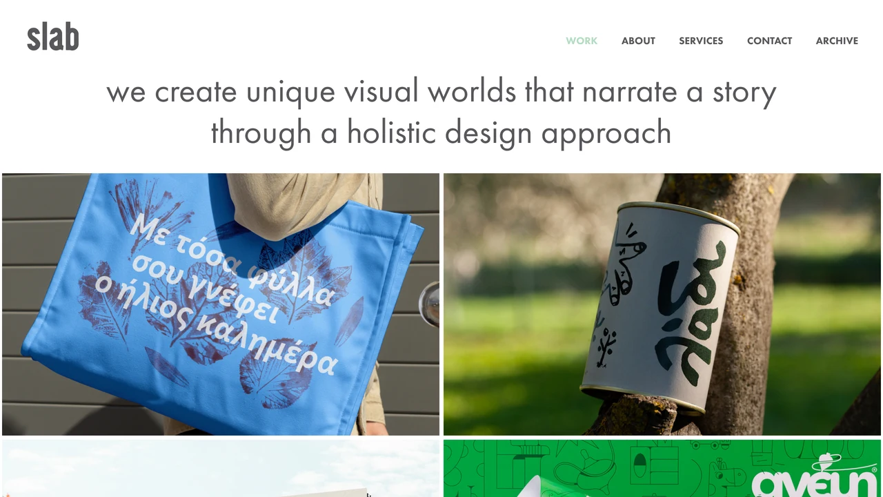Screenshot of Slab website
